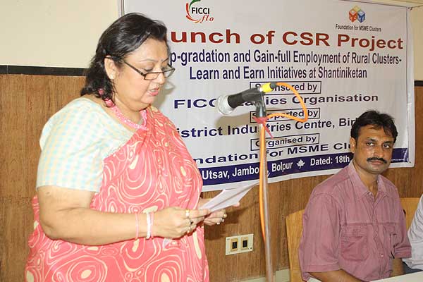 FLO CSR PROJECT Skill Up-gradation and Gain-full Employment of Rural Clusters ? Learn and Earn Initiatives at Shantiniketan Inauguration Programme