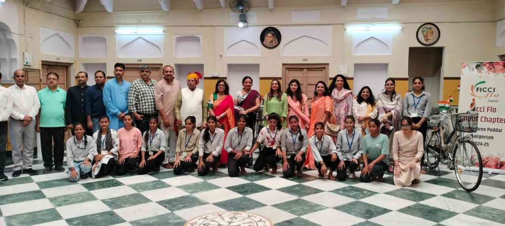 Distribution of 9 bicycles to college girls