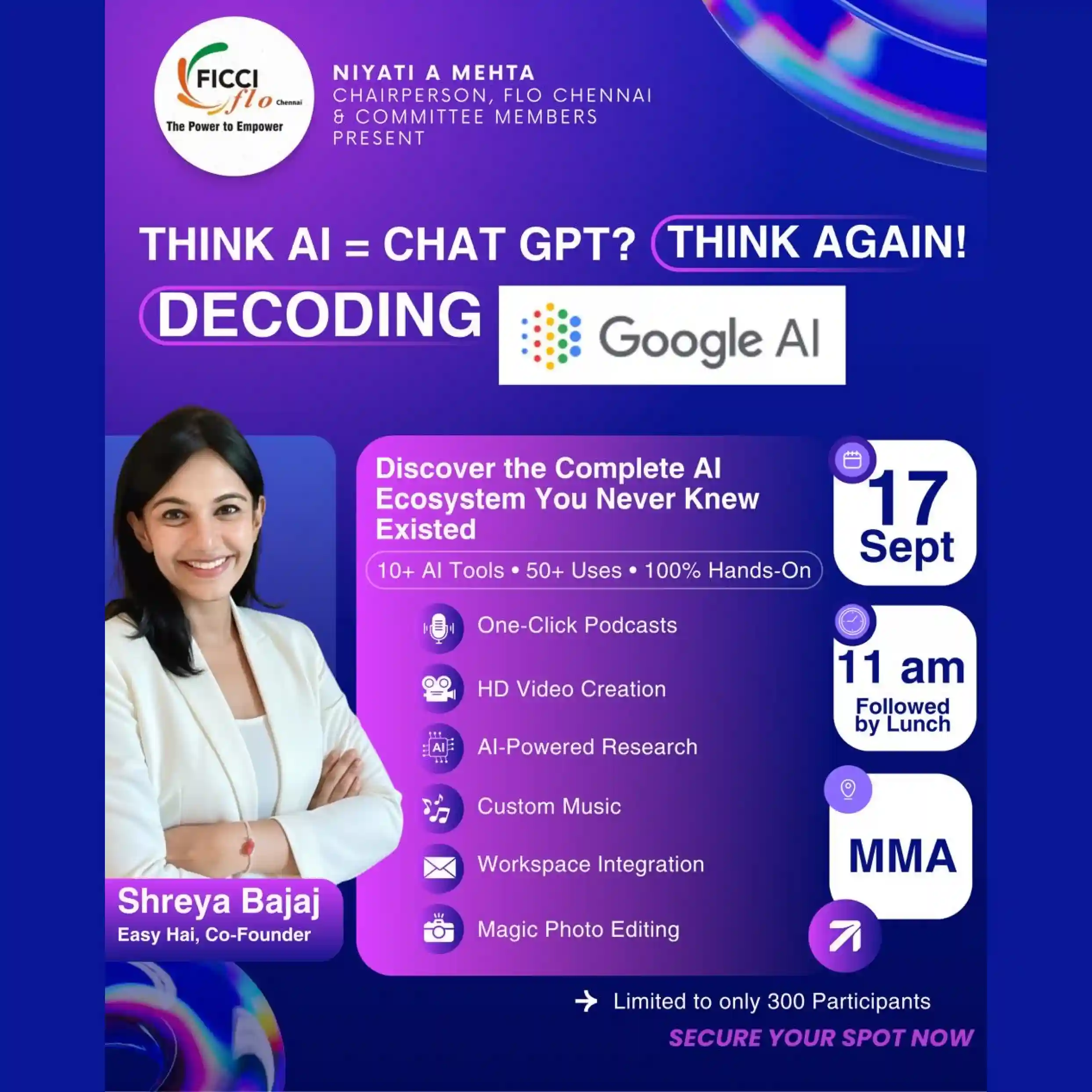 Think AI = Chat GPT? Think Again! DecodingSeptember 17, 2025 - Ficci Flo